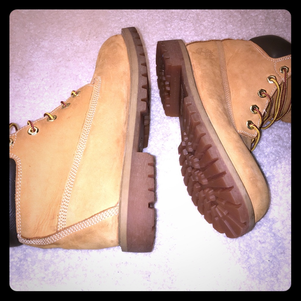 Timberland butter construction steel toe